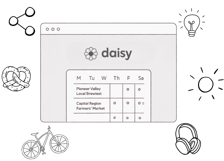 Daisy calendar illustration